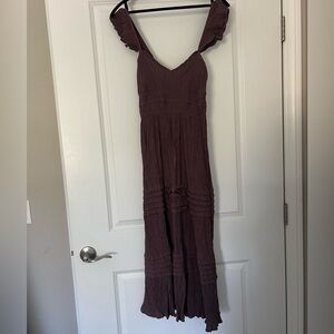 Elegant Plum Maxi Dress